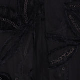Gonna midi con ricami floreali in nero Elie saab - donna 