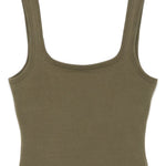 Canotta con scollo quadrato in verde Entire studios- donna 