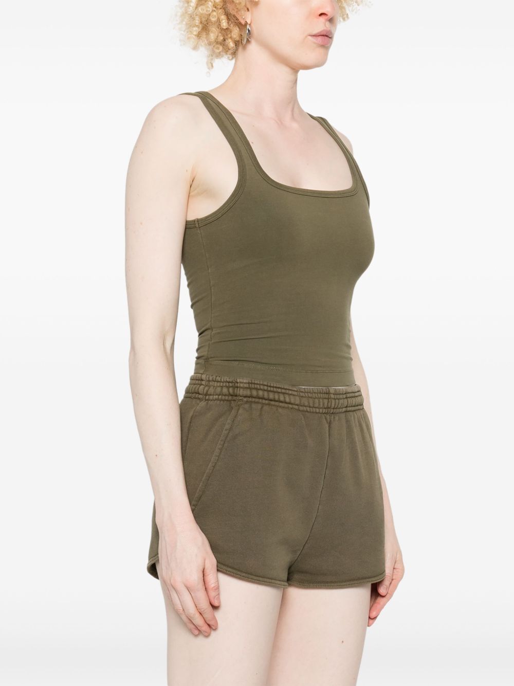 Canotta con scollo quadrato in verde Entire studios- donna 