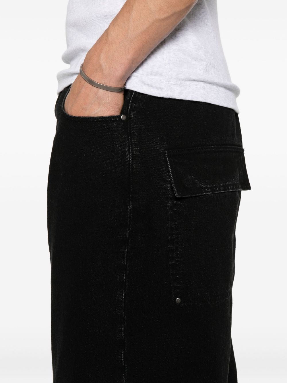 Shorts con vita elasticata in nero Entire studios - unisex 
