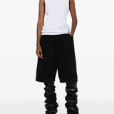 Shorts con vita elasticata in nero Entire studios - unisex 