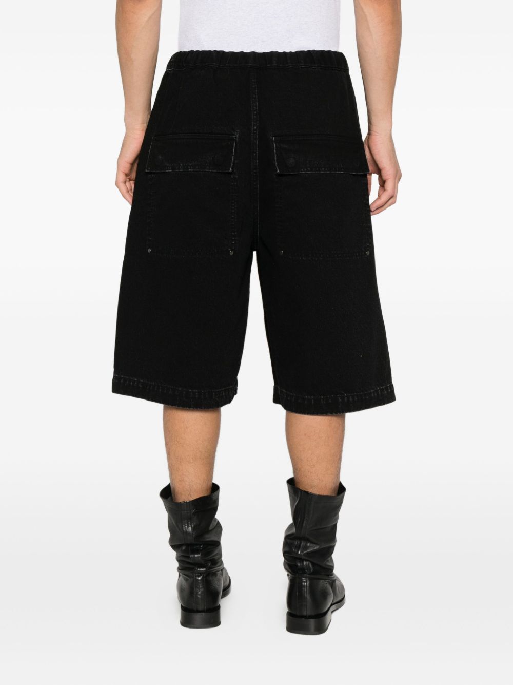 Shorts con vita elasticata in nero Entire studios - unisex 