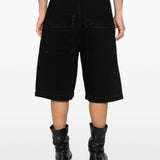 Shorts con vita elasticata in nero Entire studios - unisex 