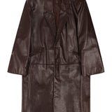 Cappotto monopetto in pelle in marrone Entire Studios - unisex 