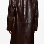 Cappotto monopetto in pelle in marrone Entire Studios - unisex 
