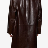 Cappotto monopetto in pelle in marrone Entire Studios - unisex 