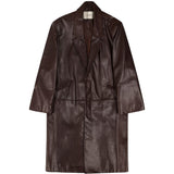 Cappotto monopetto in pelle in marrone Entire Studios - unisex 