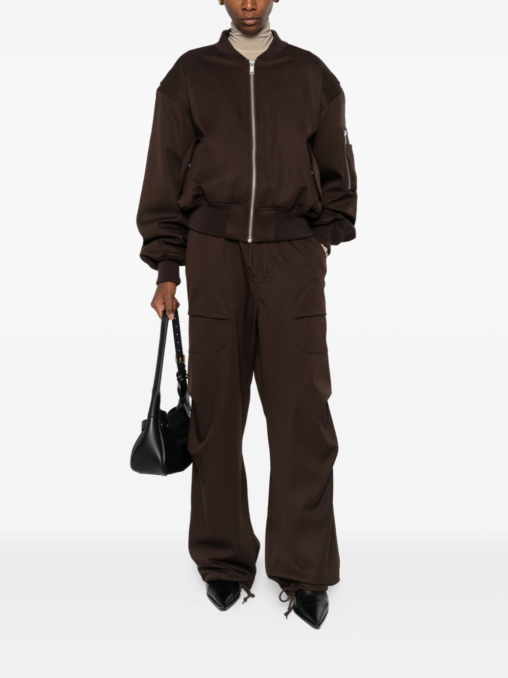 Pantaloni cargo con coulisse in marrone Entire studios - unisex 