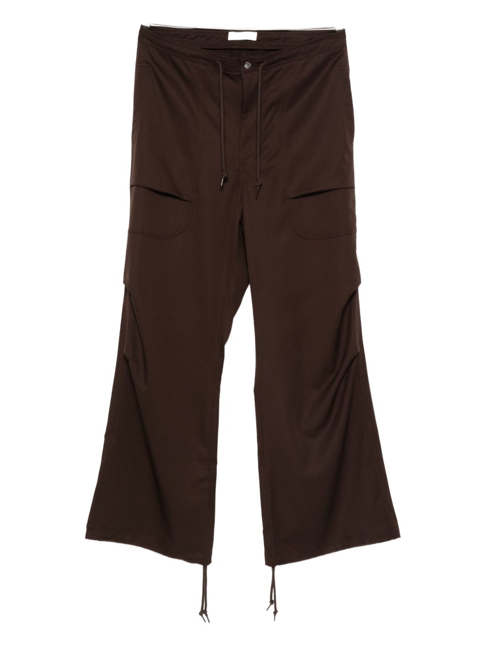 Pantaloni cargo con coulisse in marrone Entire studios - unisex 