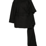 Cappotto con dettaglio sciarpa in nero Entire studios - donna 
