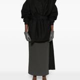 Cappotto con dettaglio sciarpa in nero Entire studios - donna 