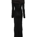 Abito lungo con spalle scoperte in nero Entire studios - donna 