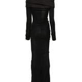 Abito lungo con spalle scoperte in nero Entire studios - donna 