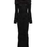 Abito lungo con spalle scoperte in nero Entire studios - donna 