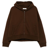 Felpa con zip in marrone Entire studios - unisex 