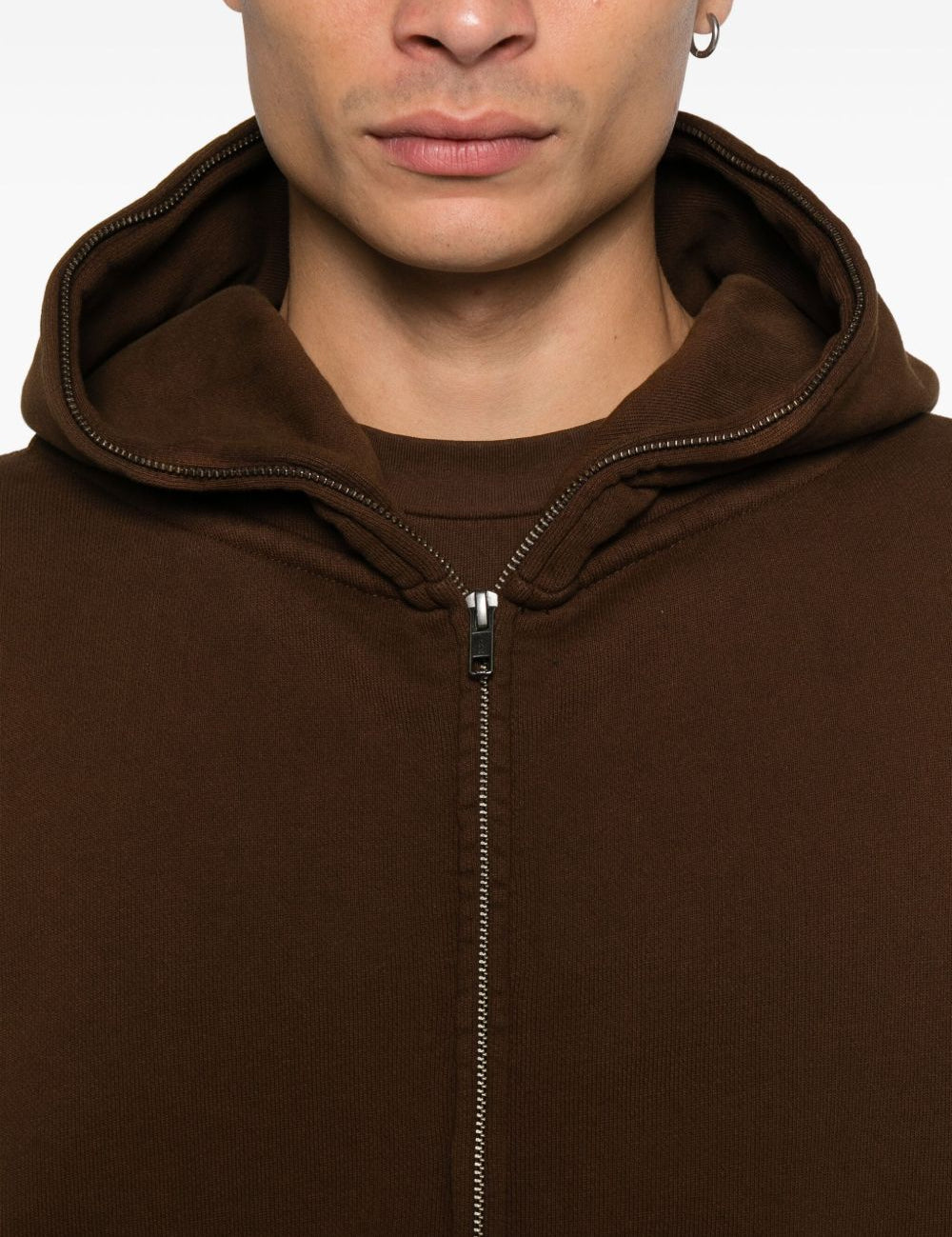 Felpa con zip in marrone Entire studios - unisex 