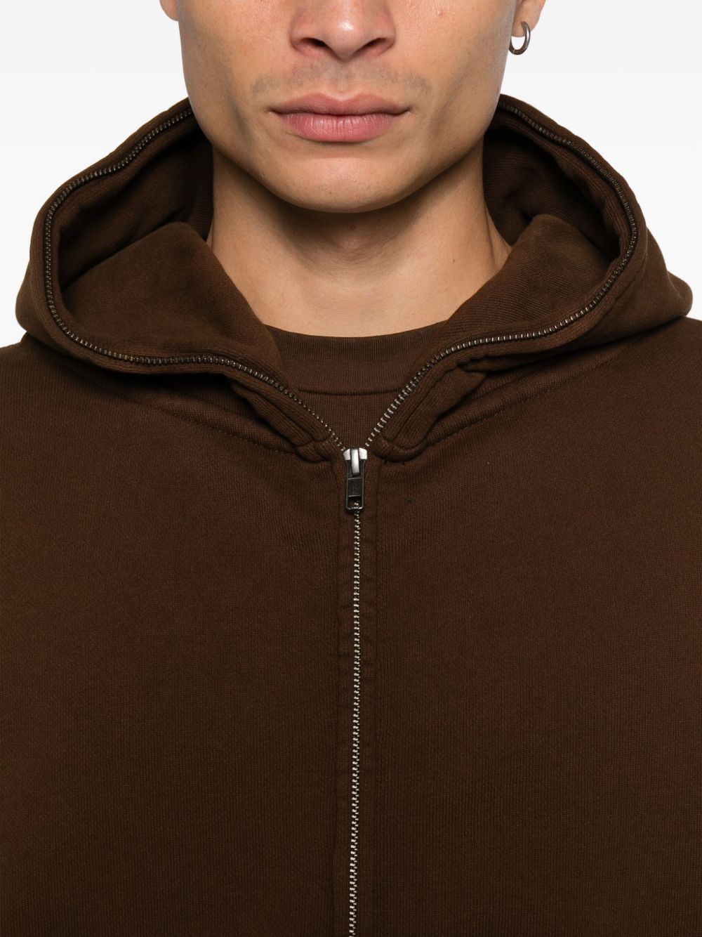 Felpa con zip in marrone Entire studios - unisex 