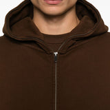 Felpa con zip in marrone Entire studios - unisex 