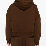 Felpa con zip in marrone Entire studios - unisex 