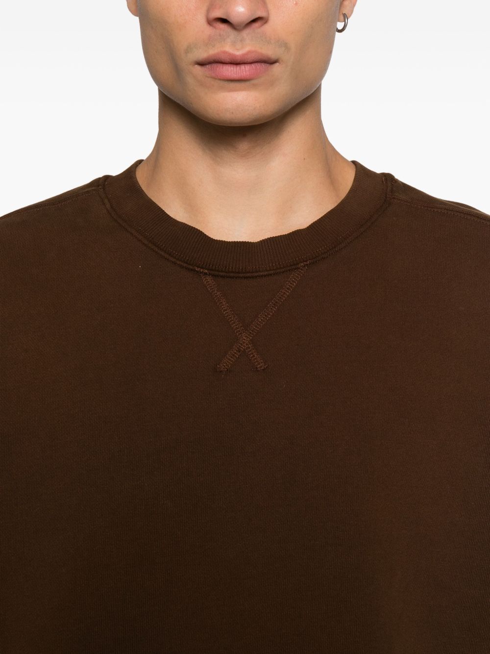 Felpa a maniche lunghe in marrone Entire studios - unisex 