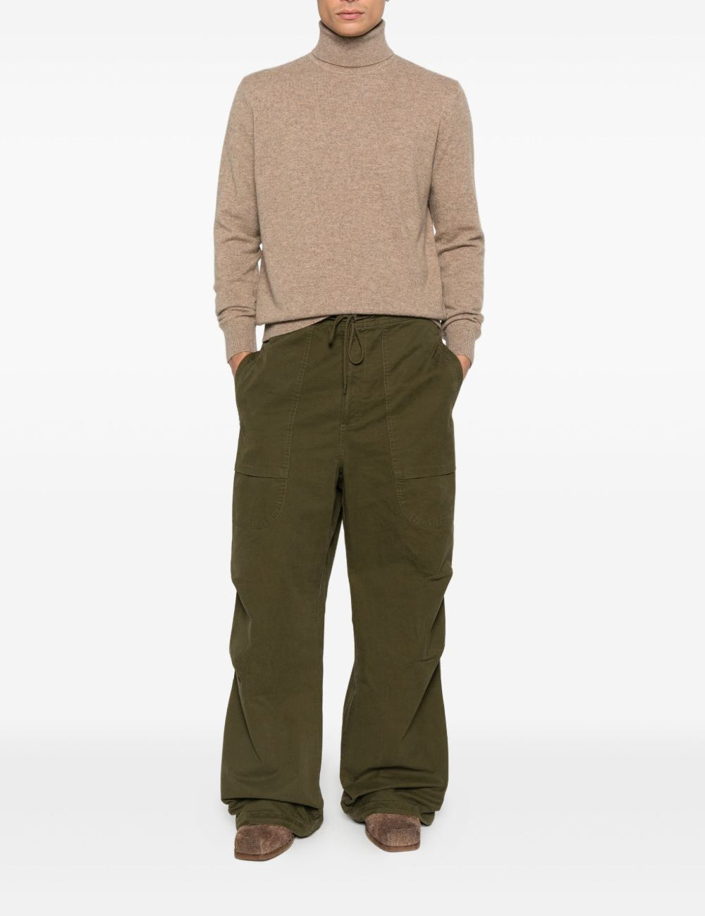 Maglione con collo alto in marrone Entire studios - unisex 
