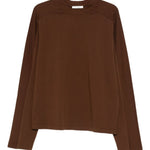 Felpa a manica lunga in marrone Entire studios - unisex 