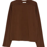 Felpa a manica lunga in marrone Entire studios - unisex 