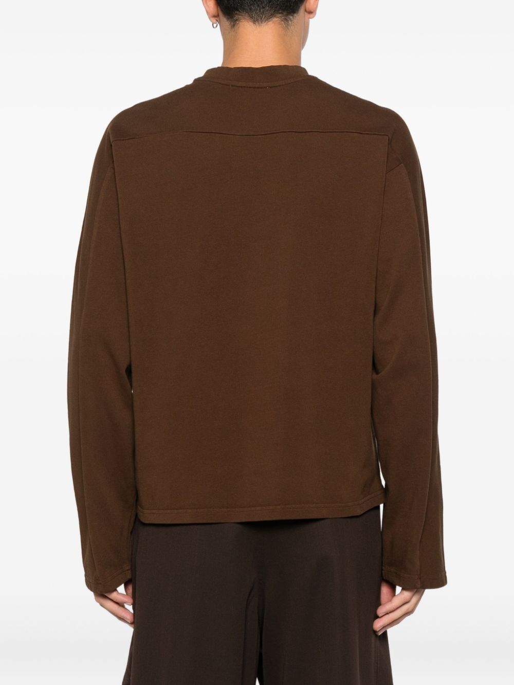Felpa a manica lunga in marrone Entire studios - unisex 