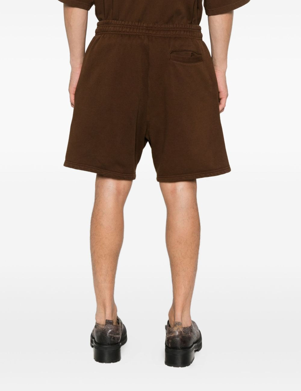 Shorts con vita elasticata in marrone Entire studios - unisex 