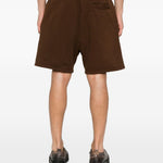 Shorts con vita elasticata in marrone Entire studios - unisex 