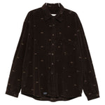Camicia a coste con ricami  in marrone ERL - uomo 