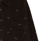 Camicia a coste con ricami  in marrone ERL - uomo 