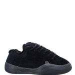 Sneakers in velluto a coste vamp in nero 