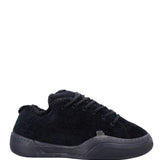 Sneakers in velluto a coste vamp in nero 