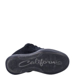 Sneakers in velluto a coste vamp in nero 