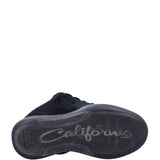 Sneakers in velluto a coste vamp in nero 