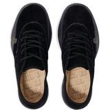 Sneakers in velluto a coste coupe in nero 