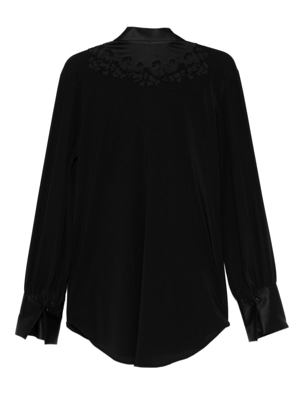 Blusa con ricamo floreale in nero Ermanno Scervino - donna 
