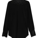 Blusa con ricamo floreale in nero Ermanno Scervino - donna 