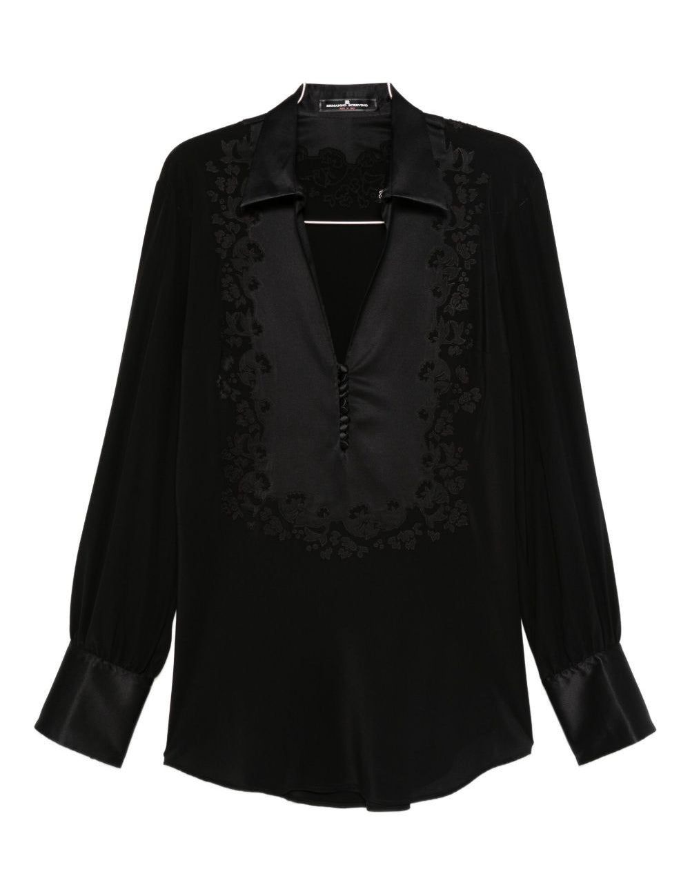 Blusa con ricamo floreale in nero Ermanno Scervino - donna 