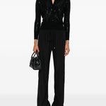 Pantaloni con coulisse in nero Ermanno scervino - donna 