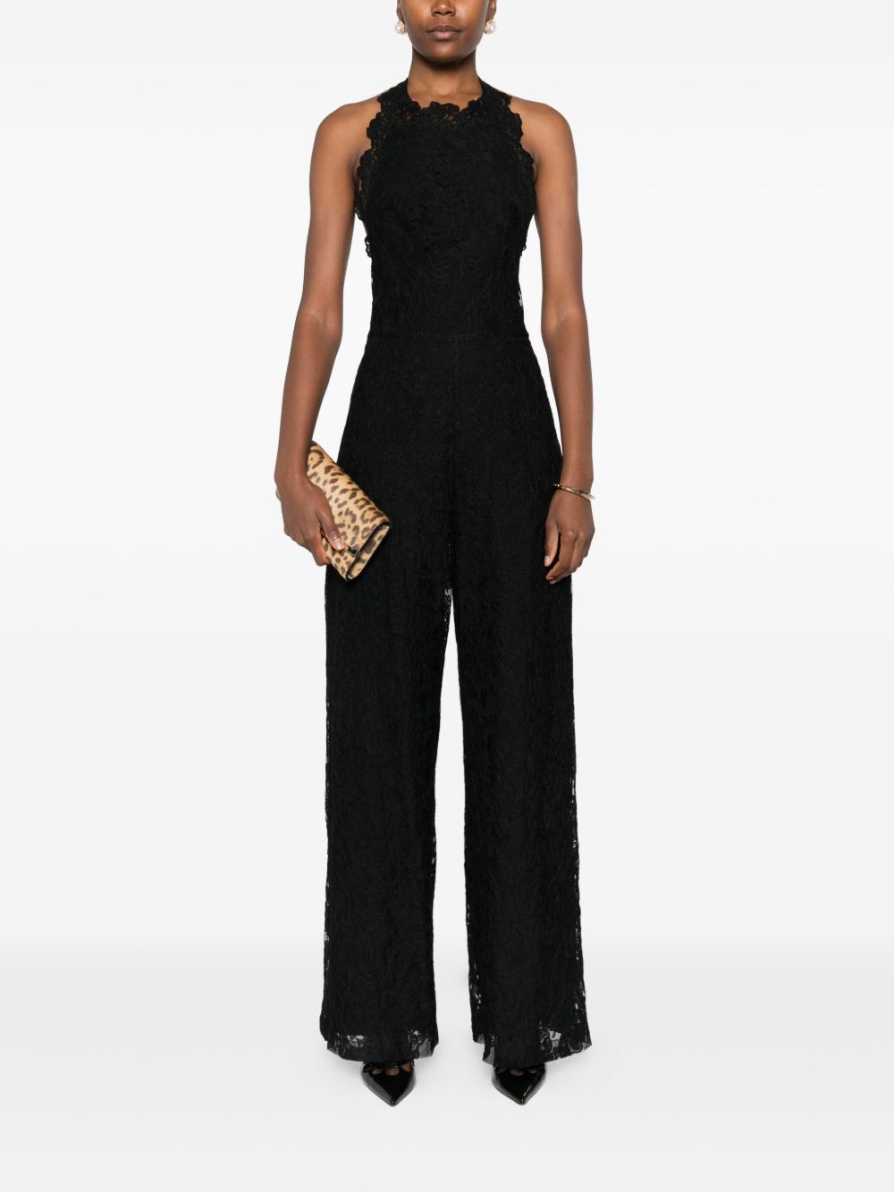 Tuta intera con scollo all'americana in nero Ermanno scervino - donna 