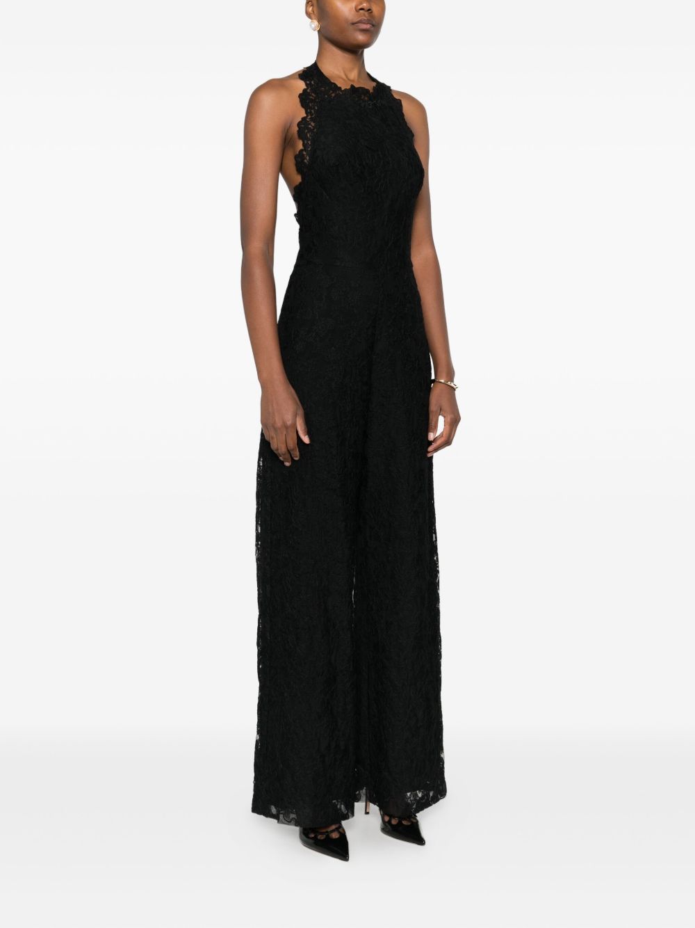 Tuta intera con scollo all'americana in nero Ermanno scervino - donna 