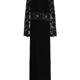 Abito lungo con inserti in pizzo nero Ermanno Scervino - donna 