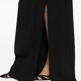 Abito lungo con inserti in pizzo nero Ermanno Scervino - donna 