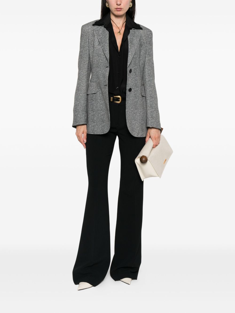 Blazer con motivo a spina di pesce in girigo Ermanno scervino - donna 