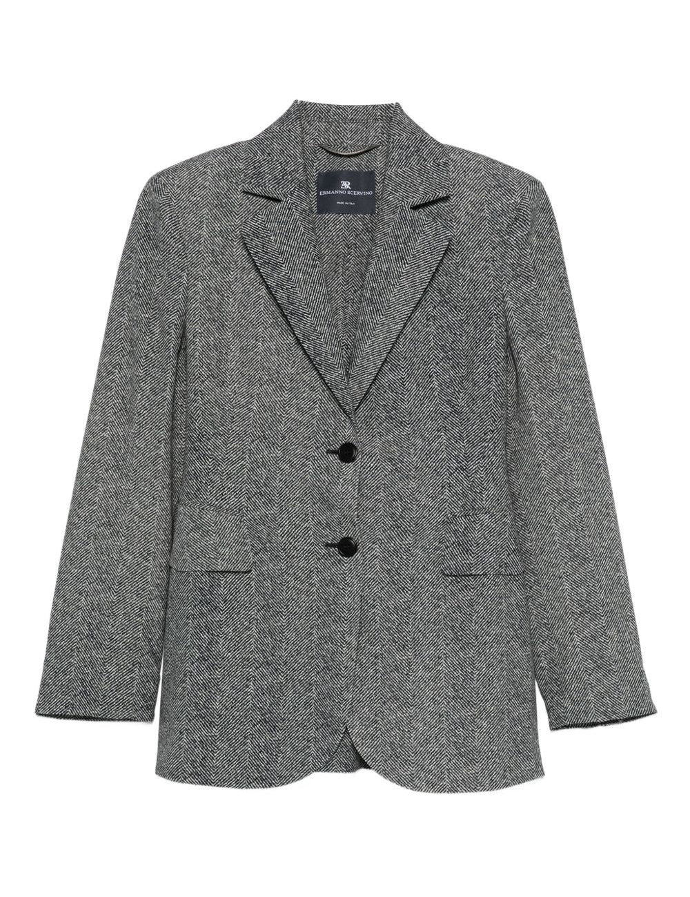 Blazer con motivo a spina di pesce in girigo Ermanno scervino - donna 