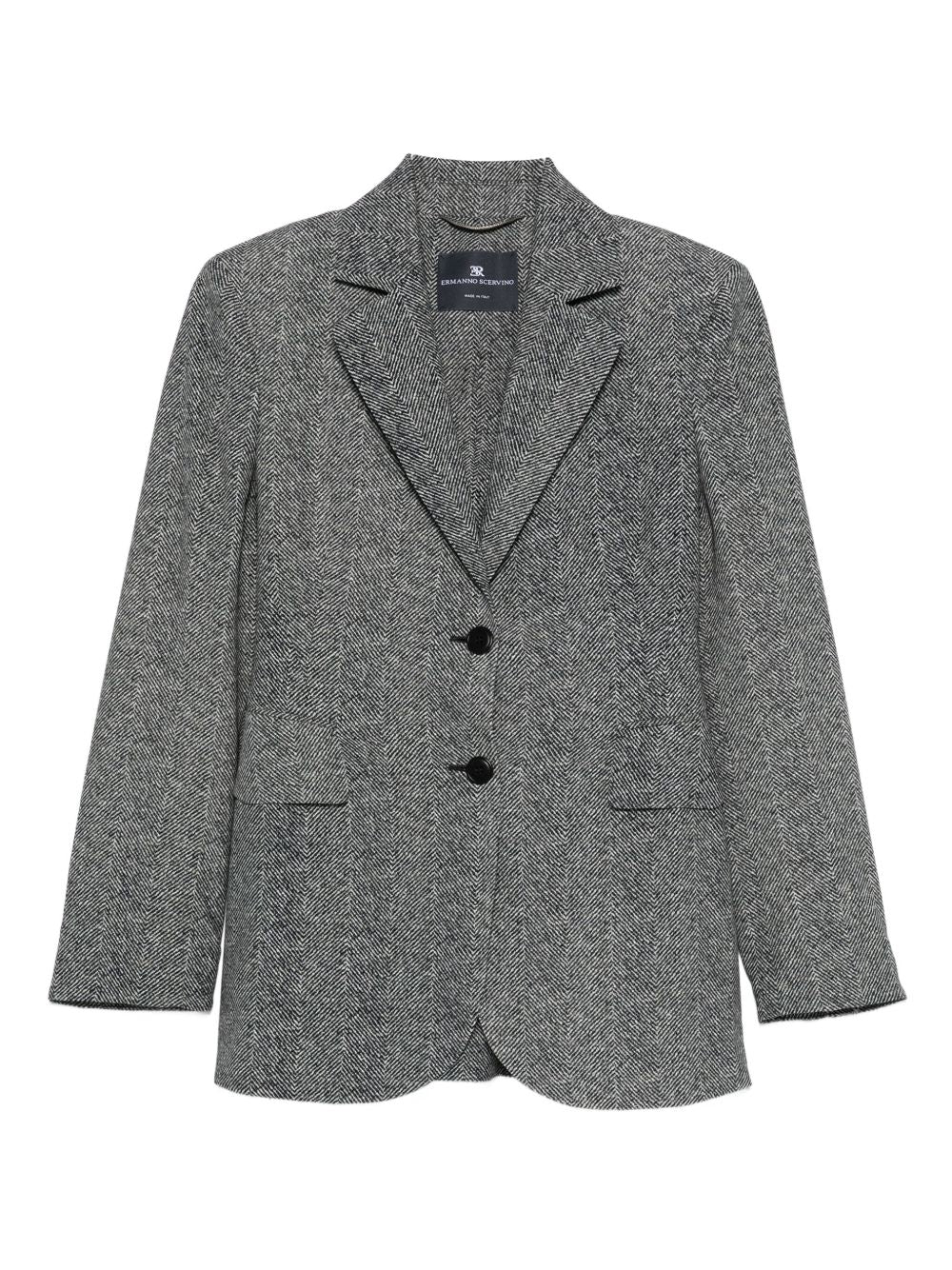 Blazer con motivo a spina di pesce in girigo Ermanno scervino - donna 