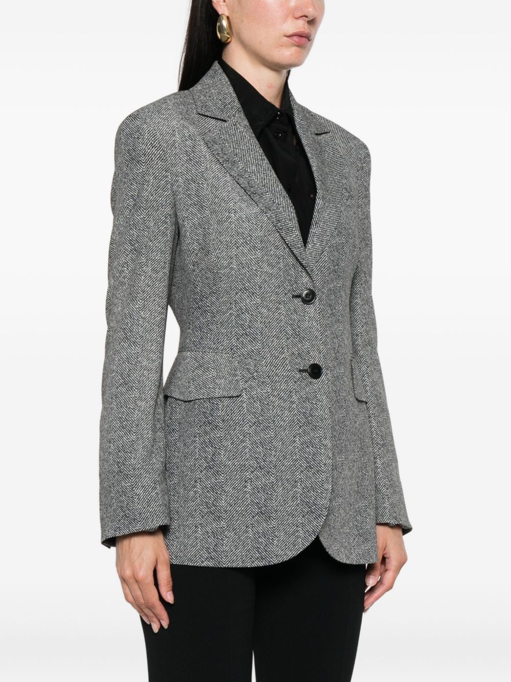 Blazer con motivo a spina di pesce in girigo Ermanno scervino - donna 