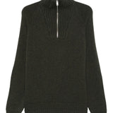 Maglione con mezza zip e toppa sui gomiti in verde Fay - uomo 